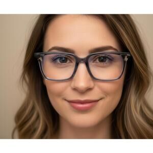 Ogi Tailgate Women Eyeglasses Japan | Rectangular Blue Gray